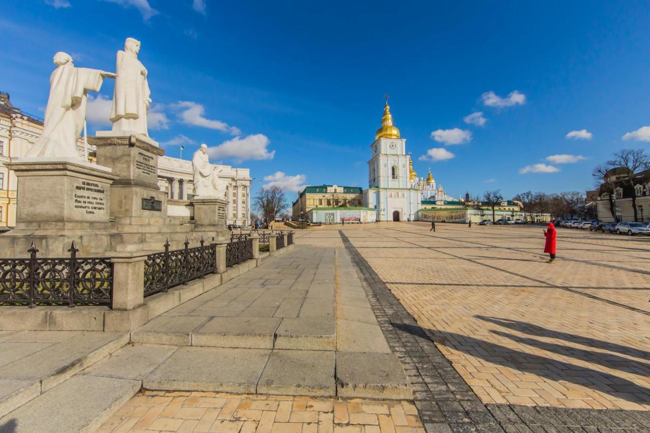 Роскошная Двухуровневая Квартира, Ул. Михайловская 基輔 外观 照片
